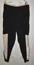 Women's REEBOK Nylon Black Tan Athletic Pants Size M Mesh Lining