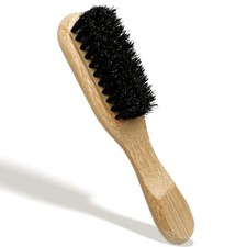 Men's Beard Brush with Natural Boar Bristles Mustache Grooming and Styling To...
