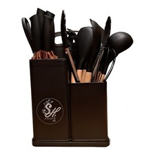 S-HubOla 19tlg Set 5 Messer+K&uuml;chenutensilien Brettchen UtensilienL&ouml;ffel Besteck