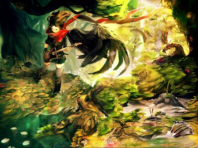 Anime so bin wings original characters girls scarf Playmat Gaming Mat