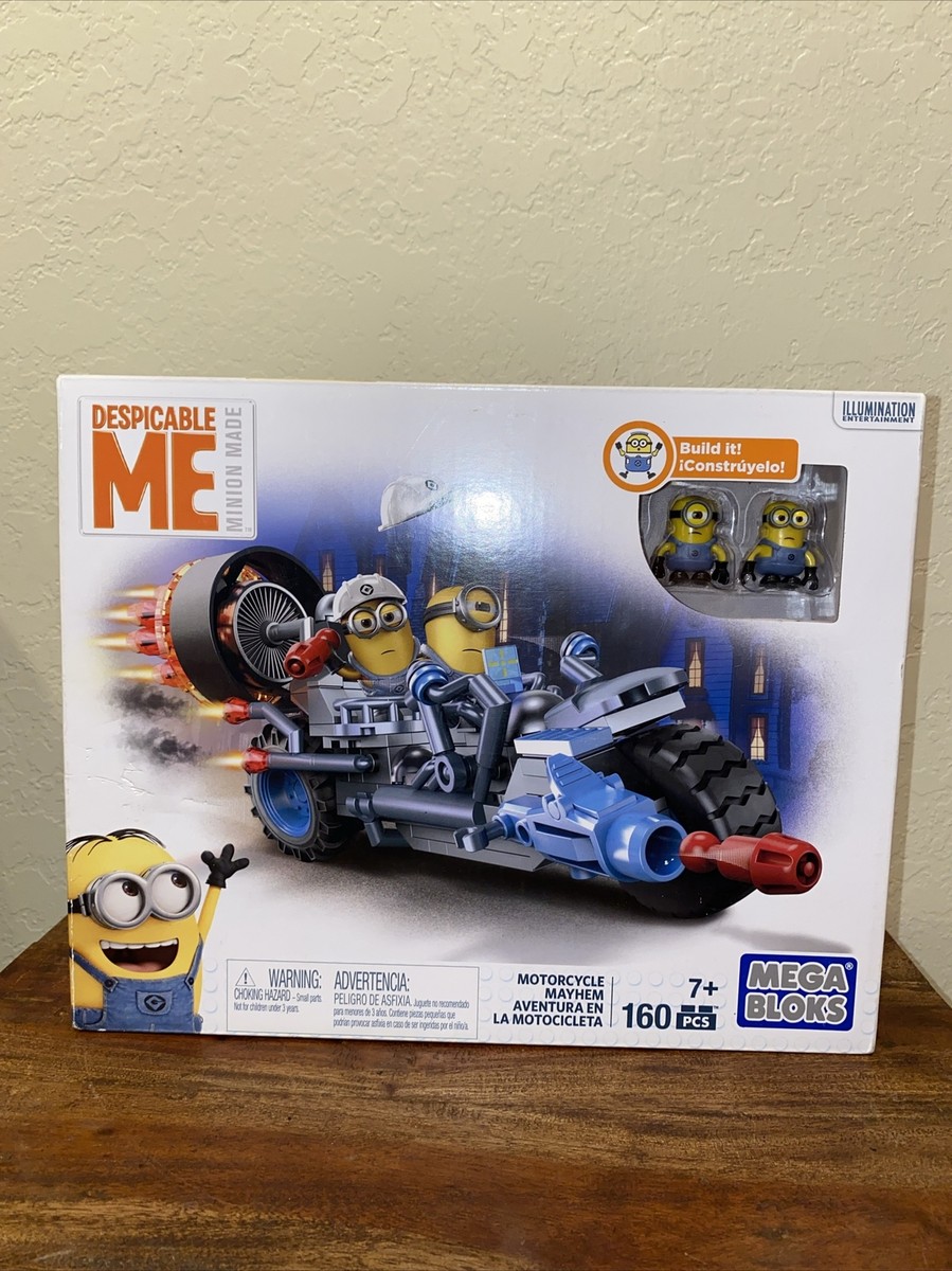 Mega Bloks Despicable Me Minion Motorcycle Mayhem 160 Pieces | eBay