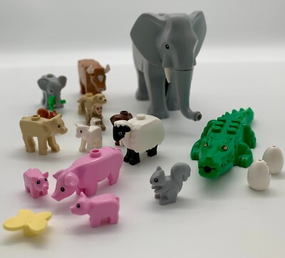 Lego Zoo Tiere: Kuh, Huhn, Hund, Schaf, Schwein, Katze, Hai - zum Aussuchen NEU