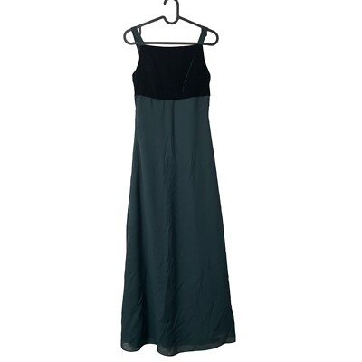 Vintage Rhapsody 90s Emerald Green Velvet Chiffon Square Neck Maxi Dress 6P | eBay Vintage Rhapsody 90s Emerald Green Velvet Chiffon Square Neck Maxi Dress 6P | eBay