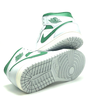 NEW* Men NIKE Air Jordan 1 Mid Summit White/Pine Green (DQ8426 142