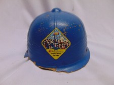 Vintage 21st All American Soap Box Derby blue helmet with strap 9 1/2" x 7 3/4"