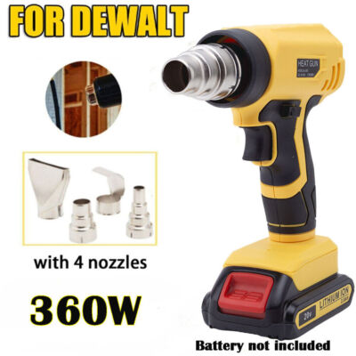 #ad Cordless Heat Gun Hot Air Gun For Dewalt 20V Max Li ion Battery w 4 Nozzles 360W $31.98