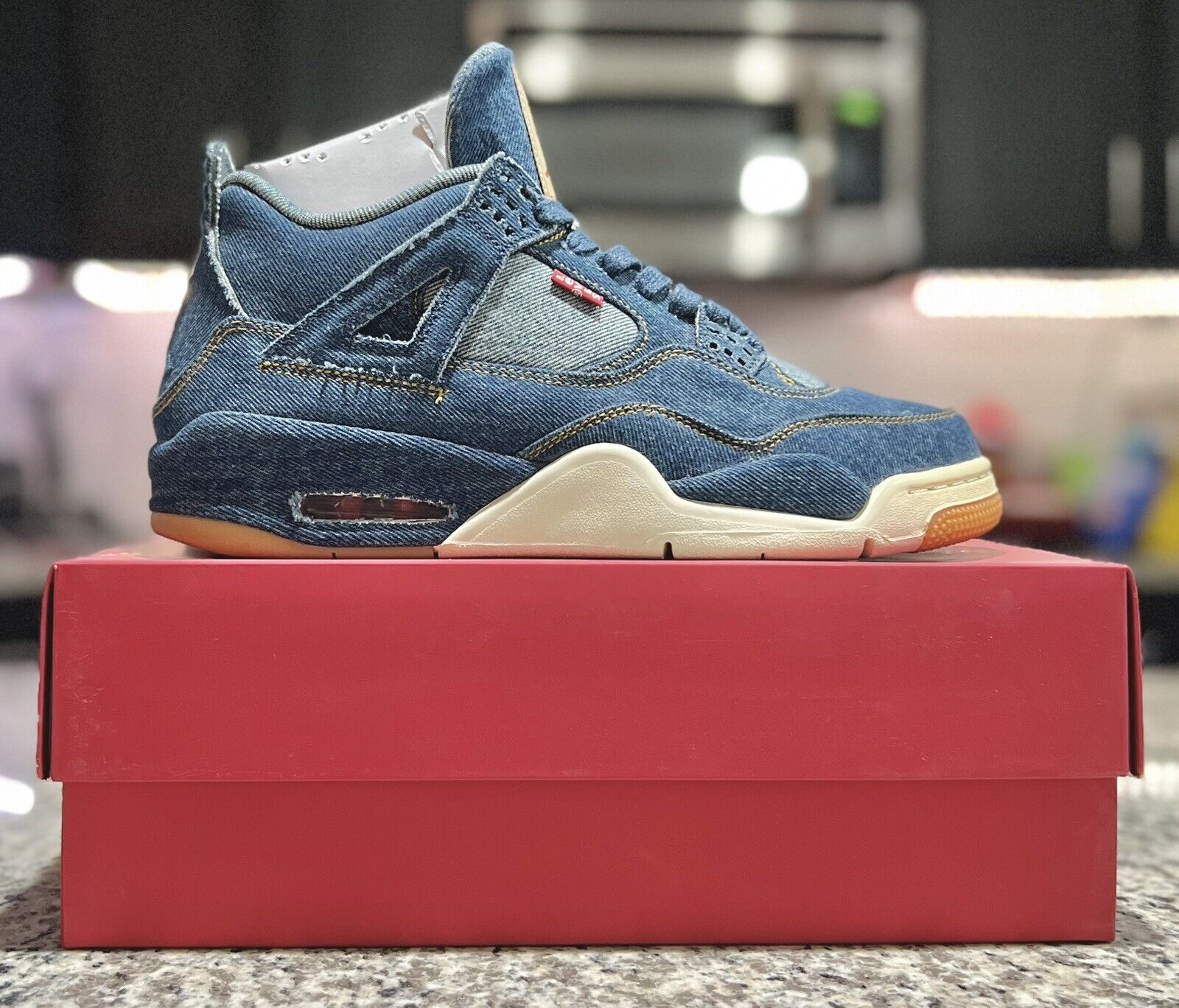 Nike Air Jordan 4 Retro Levi's Denim Men's Size 10 Pre Owned