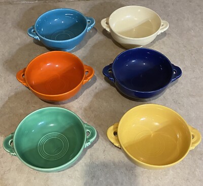 Fiesta Lot of Vintage Cream Soup Bowls~Original Colors
