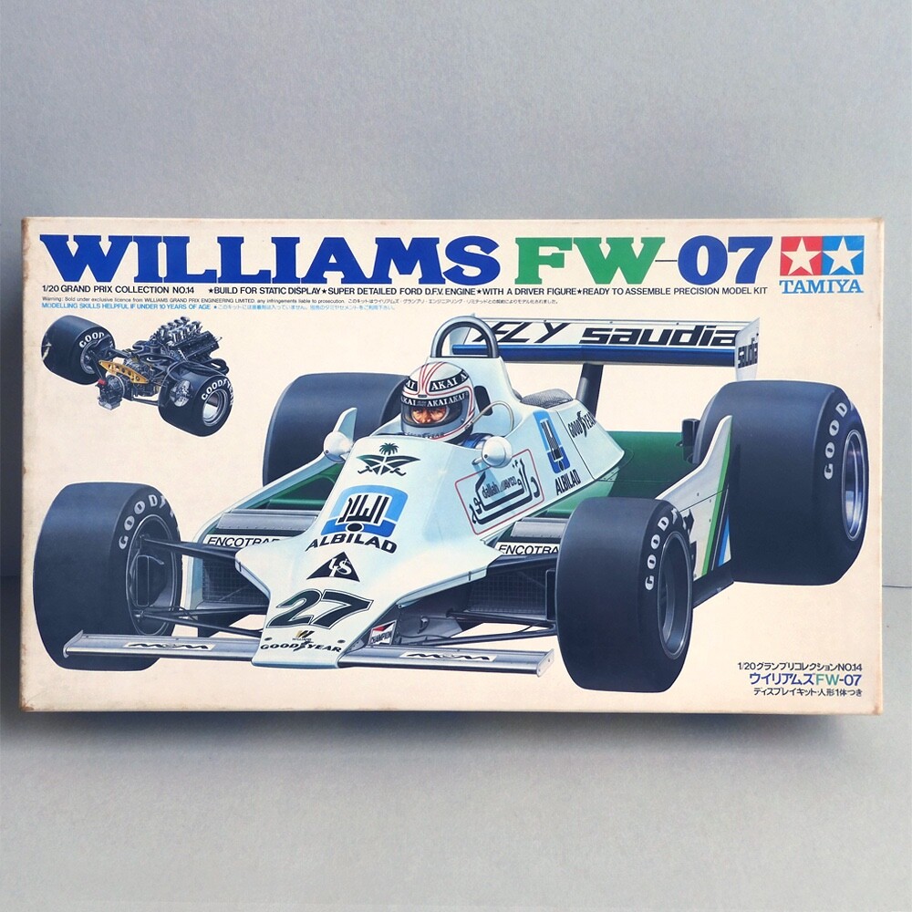 TAMIYA 1/20 Williams FW-07 #14 Alan Jones Plastic Model Kit | eBay