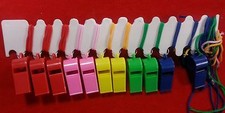 1 X WHISTLE SPORTS FOOTBALL RUGBY REFEREE PLASTIC NECK WRIST CORD