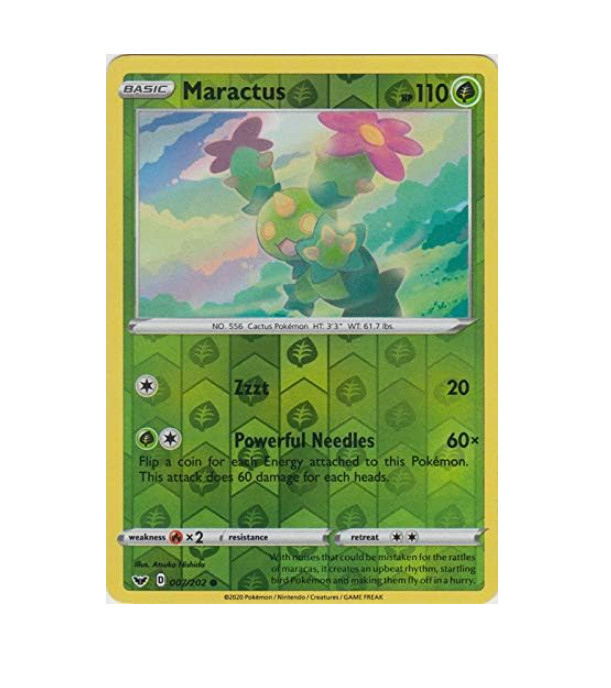 Pokemon - Maractus - 007/202 - Reverse Holo - Sword & Shield - NM/M