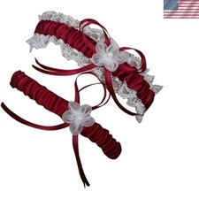 Bridal Lace Garters for Eternal Elegance   Stretchable Garter Set Includes Pearl
