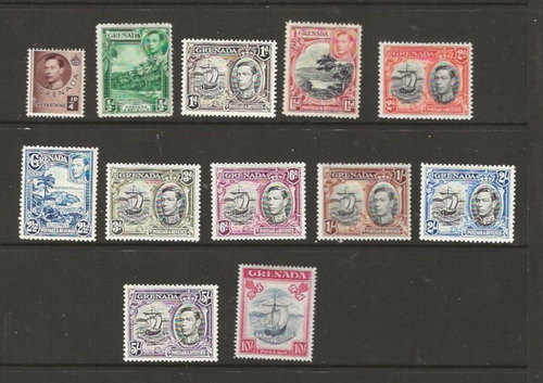 GRENADA (4012) KGV1 X 1938 SG152-163 BILDGRUNDSATZ 12 M/M
