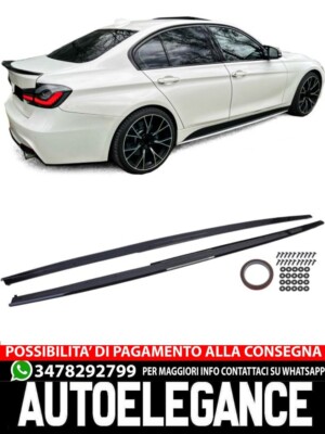 Aufsatz Seitenschweller Schwarz Glanz passend für 3er BMW F30 F31 2011-2019