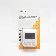 Woods Heavy Duty Digital Plug-In Timer 50009WD Indoor 7-Day 2 Grounded Outlets