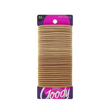 Ouchless Elastic Hair Tie - 32 Count, Blonde - 4MM for Medium Hair - Slideproof