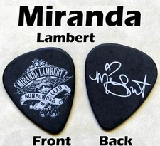 1 MIRANDA LAMBERT country artist band signature novelty guitar pick s-S17