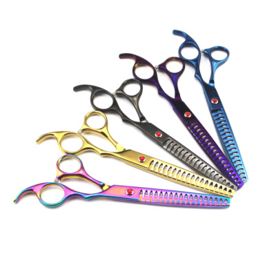 7.0 ''Dog Grooming Shears Professional Effilierschere Haarschnitt Heimtiere