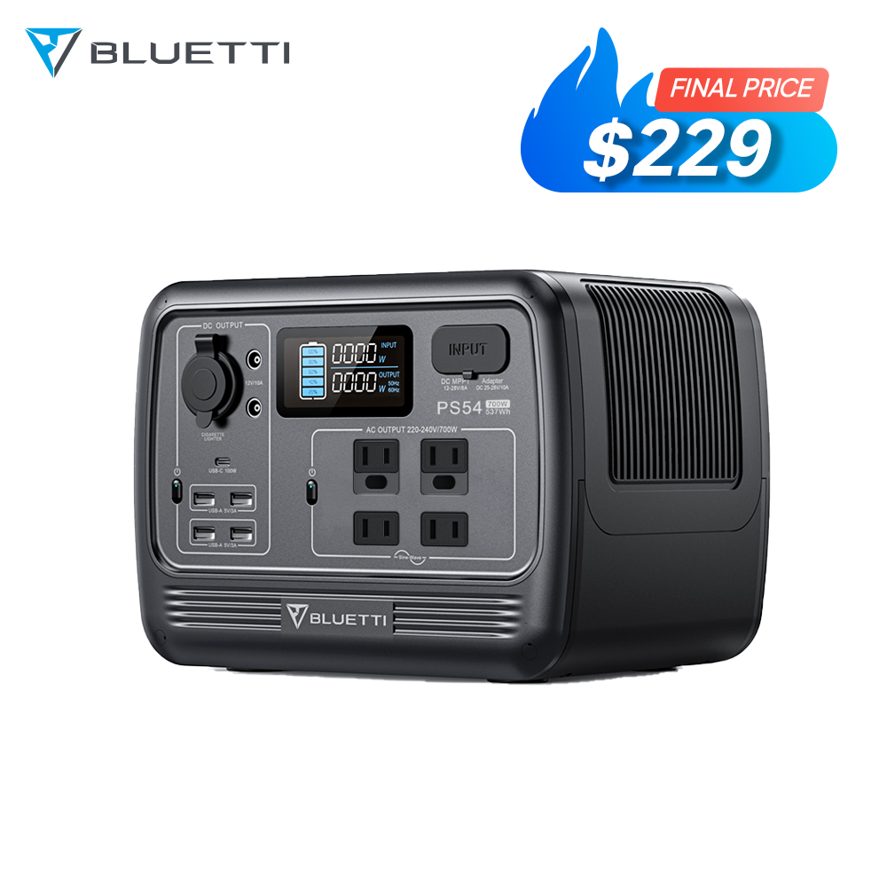 BLUETTI PS54 700W 537Wh Portable Solar Power Station Renew for Camping/Road Trip