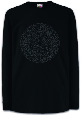 Circle Maze III Kinder Langarm T-Shirt Labyrinth Mystik Hypnose Hypnotize