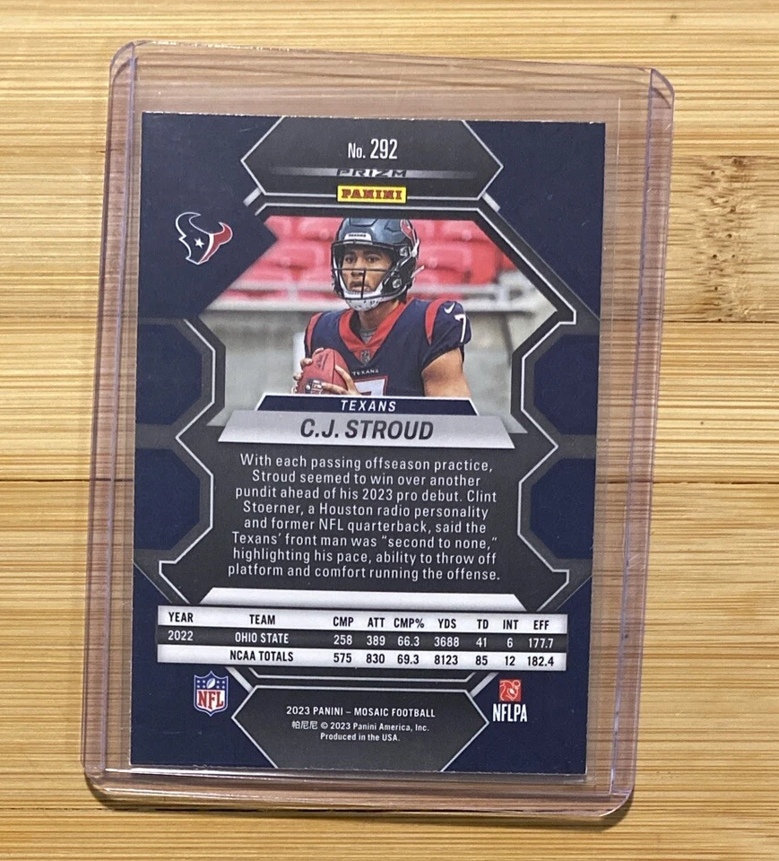 2023 Panini Mosaic C.J. Stroud Rookie #292 📈Houston Texans Rookie Of The Year - Image 2 of 2