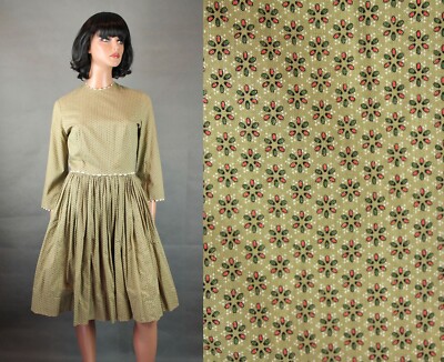 green emerald velvet dress Kelly Green Calico Stripe Caftan S – OMNIA main image 1