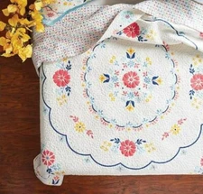 The Pioneer Woman Multi-Color Mazie Medallion Cotton King Quilt