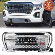 Fits 2019-2021 GMC Sierra 1500 Denali Style Front Bumper Grille Chrome