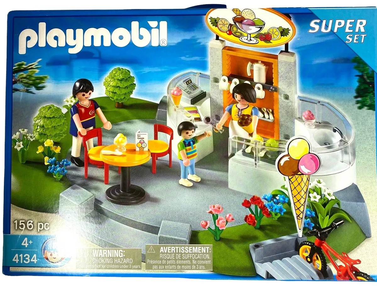 fugtighed Ubevæbnet tag et billede Playmobil Ice Cream Parlor Super Set 4134 Childrens Play Complete 156  pieces | eBay