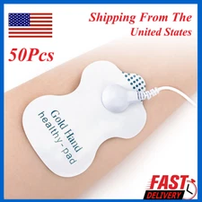 50 PCS Snap On Replacement Pads For Pulse Massager & Electrode Tens Unit US