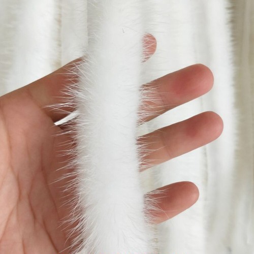 1x Peluche Hágalo Usted Mismo Piel Genuina Visón Lana Borde Sesgo Cinta Recortes Esponjosa Costura Nuevo - Imagen 31 de 37