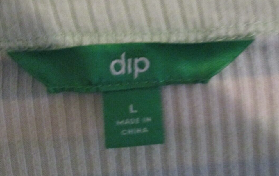 Dip Striped T Shirt Womens Size Large Tee Short Sleeves Blue White