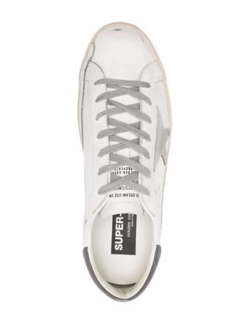 GOLDEN GOOSE Gol Goose Sneaker Uomo Superstar Bianco Grigio Nuovo con scatola Originale Taglia 40 US 7