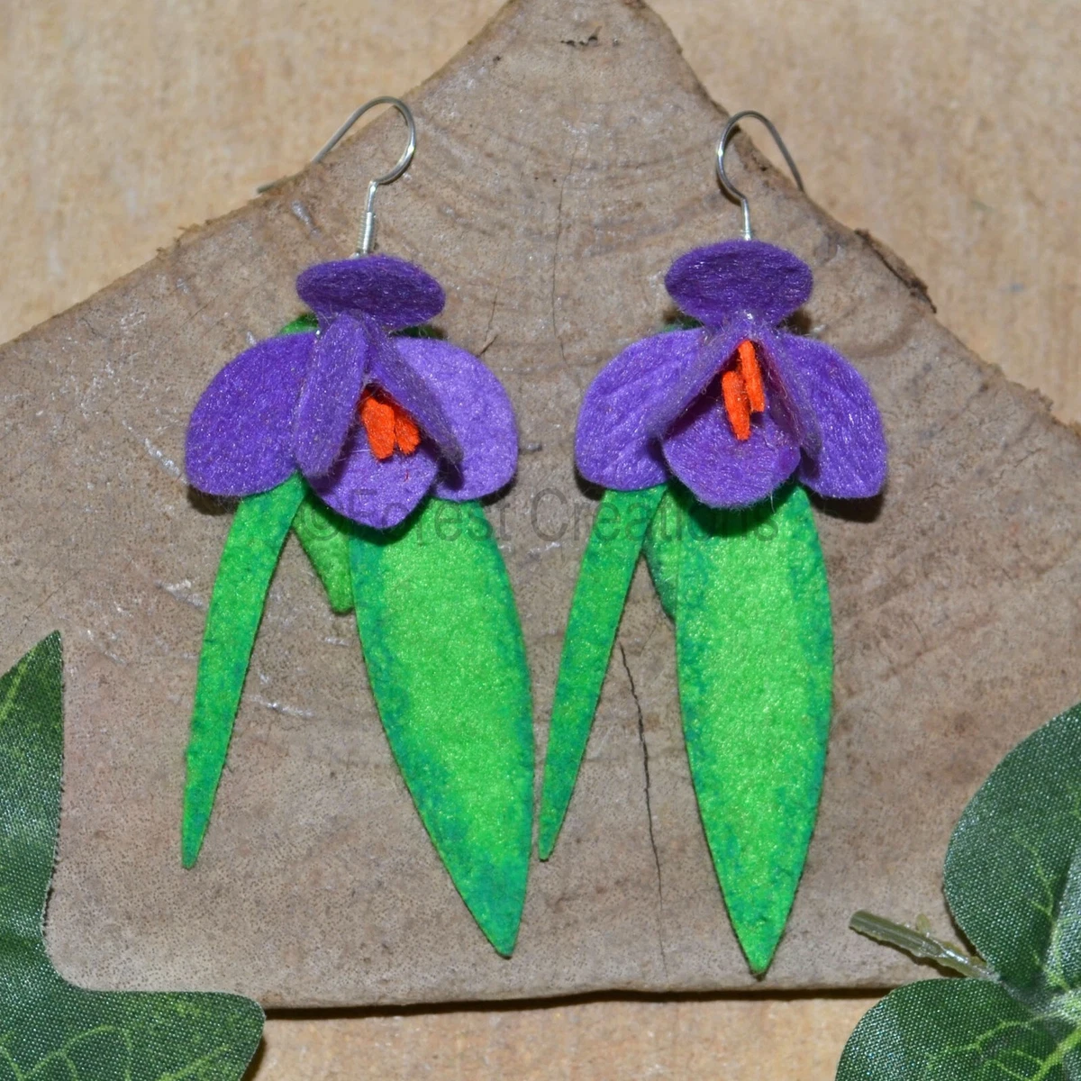 Felt earrings deals