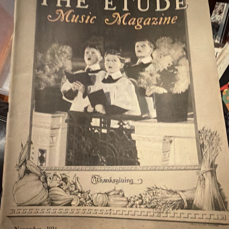 The Etude Music Magazine Nov 1936 Illustrated Issue Shirley Graham