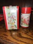 Strawberry Shortcake Metal Lunchbox and Thermos Vintage 1970s Red Collectible — photo 5