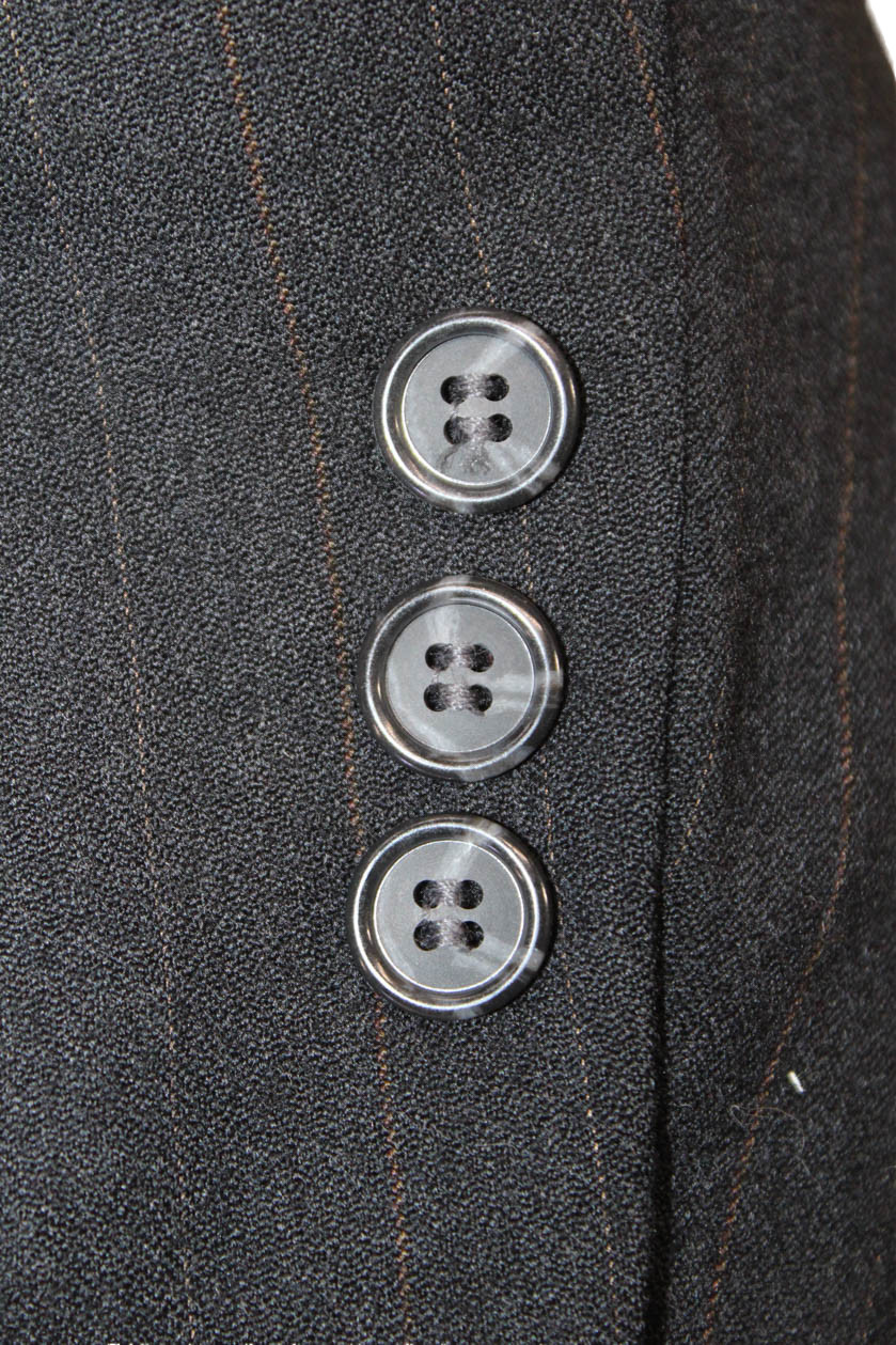 Givenchy Mens Pinstriped Three Button Blazer Jack… - image 5