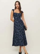 NWT - Reformation Bryson Dress, Size:6; Colour: Georgia Blue