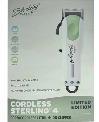 Wahl Cordless Sterling 4 Lithium-Ion Clipper Basil 8591L1 - GREEN/WHITE - Image 2 of 2