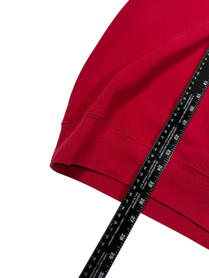 Vintage Majestic Sweatshirt Men Large Red Fleece Lined NFL Tennessee Titans - Image 3 of 4