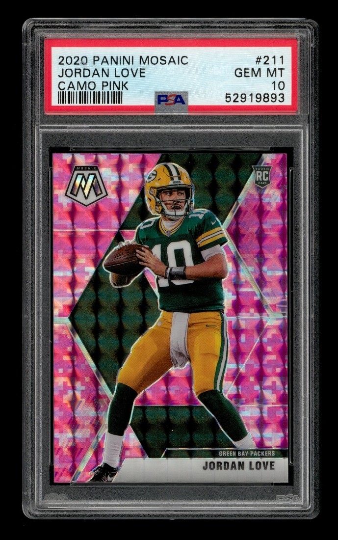 Jordan Love Panini Mosaic #211 Camo Pink