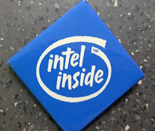 Intel inside Pin Logo Vintage Computer Advertising Souvenir (1990s - Comdex)
