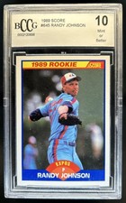 1989 Score Randy Johnson Rookie RC #645 Expos BCCG 10
