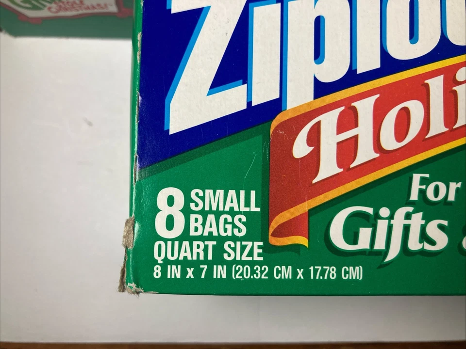 Vintage Ziploc Holiday Bags Jumbo Medium Small Easy Zip Christmas Gifts 2000 - Image 4 of 4