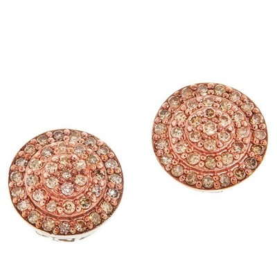 Colleen Lopez Ohrstecker 1/2 kt champagnerfarben Diamant pave