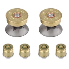 6Pcs Gold Metal Bullet Buttons & Thumbstick Mod Kit For Controller