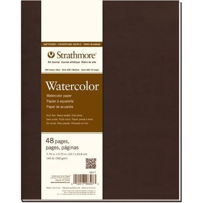 Strathmore 300 g/m² Softcover Aquarell Journal 73/4 Zoll x 93/4 Zoll - 24 Blatt 140 Pfund