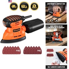 130W Detail Sander, 12000RPM Palm Sander Tool...