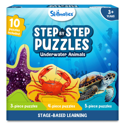 Skillmatics Step by Step - Underwater Animal Jigsaw & Toddler Puzzles