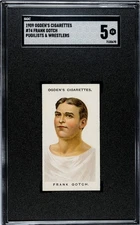 1909 Ogden's Cigarettes #74 Frank Gotch Pugilists & Wrestlers SGC 5 